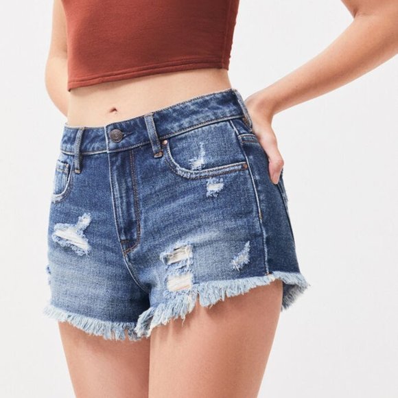 Cheeky blue denim jean shorts - Picture 5 of 5